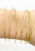 Epitome of Luxury: 14K Yellow Gold 7 Day Bangles