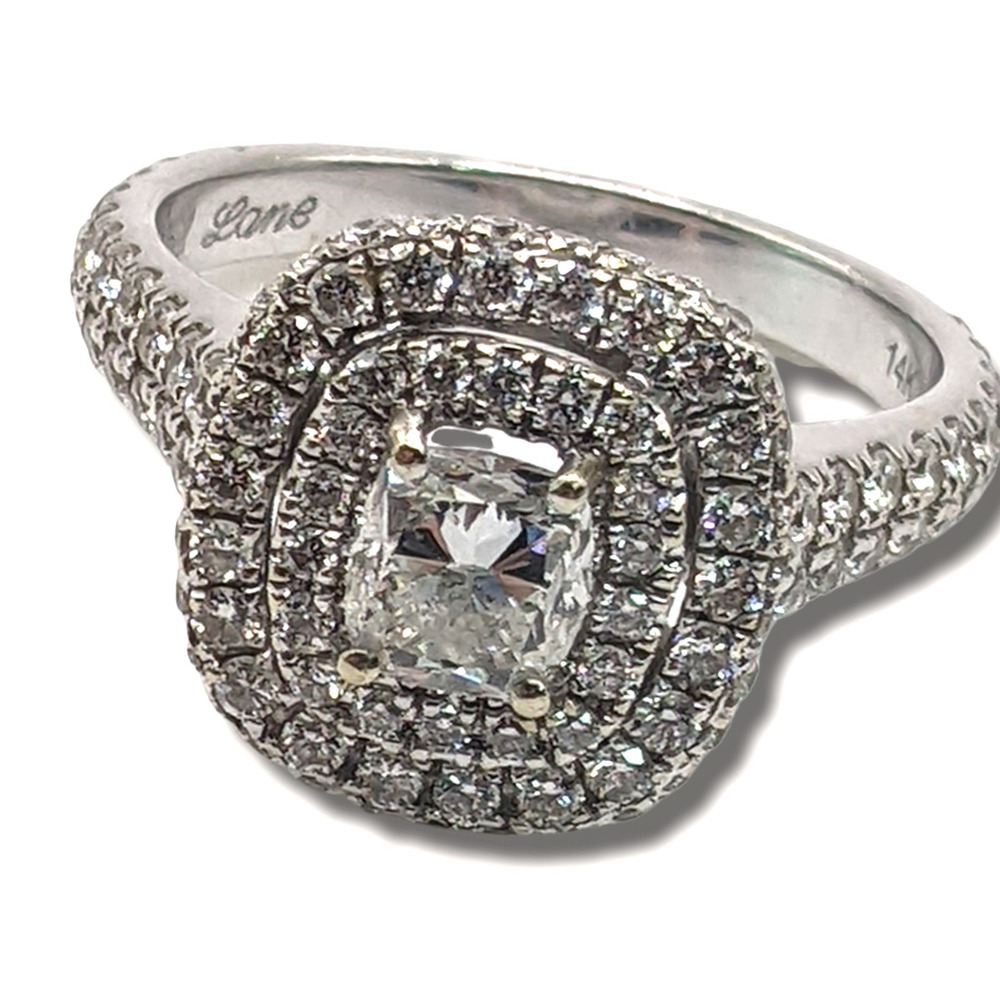 14KT White Gold Diamond Engagement Ring 