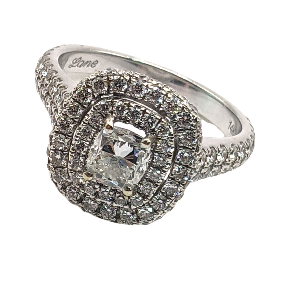 14KT White Gold Diamond Engagement Ring 