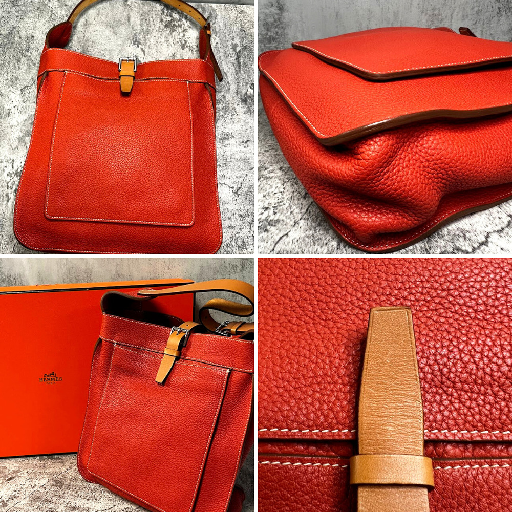 Hermes Clemence Leather Red (Make 4 equal payments of $300.00)