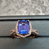  14kt Rose Gold EFFY Tanzanite and .15 ctw Ring (Ring Only part of Ensemble Set)