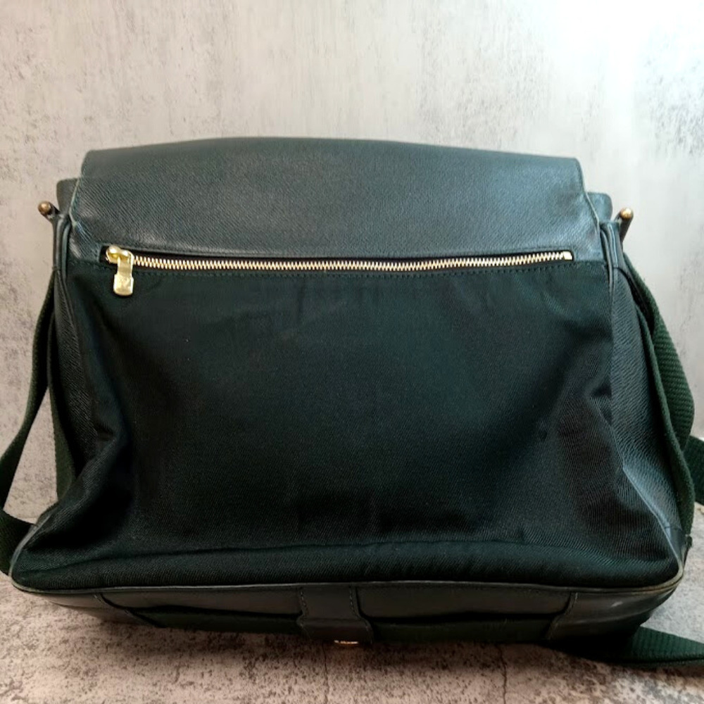 Louis Vuitton Green Leather Viktor Messenger Bag