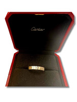 Classic 18K Cartier White Gold Love Ring with box and papers