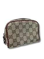 GUCCI COSMETIC POUCH CANVAS 