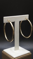  18K Yellow Gold Hoop Earrings 3.93 grams