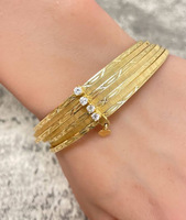 Classic Everyday Staple: 14Kt Gold 7 Day Bangle Set Bracelet