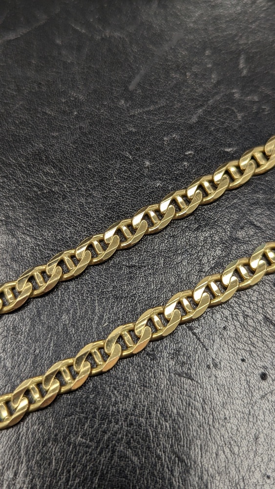  Gorgeous 14K Yellow Gold 5.8mm Link Anchor Chain Necklace 