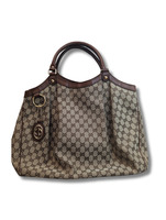 GG Sukey Large Tote GG Monogram Canvas in Beige/Brown