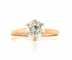  14k Yellow Gold Old European Cut Diamond Solitaire Engagement Ring Approx 1.00 