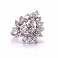  14k White Gold Marquise Cut Diamond Ring Approx 0.40