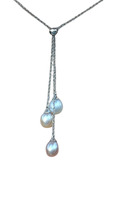 Tiffany & Co 18KT White Gold Pearl Pendant Necklace, 16 inches 