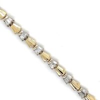  14K Yellow Gold Bagguette Diamond Bracelet Approx 2.25 ctw