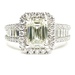Platinum Emerald Cut 2.02 Center Lab Grown set in Platinum 1.0 ctw Diamond Ring 