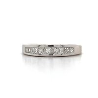  14k White Gold Princess Cut Band Ring Approx 0.50 ctw