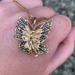  Exquisite 18kt Yellow Gold Chain with Butterfly Pendant