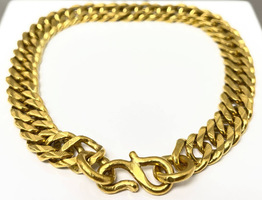  Glistening Sunbeam: 24KT Yellow Gold Bracelet