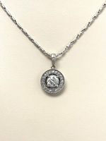  Ethereal Beauty: 14Kt White Gold Diamond Necklace 