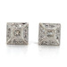 14kt White Gold Princess Cut Diamond Earrings