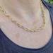  18kt Yellow Gold Paperclip Necklace 18 inches