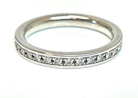  Eternal Beauty of Love: Platinum  Eternity Band .28 ctw