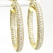  Elegant 18KT Yellow Gold Diamond Hoop Earrings