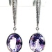  Decadent Piece: 14KT White Gold Amethyst Earrings With Diamonds