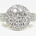  Stunning 14K White Gold 1.50 ctw Diamond Ring Size 7.5