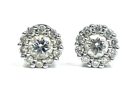  Eternal Majestic 14KT White Gold Earrings With Diamonds