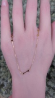  Gleaming 14kt Gold Arrow Necklace 16.25 inches