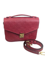 Pochette Metis Empreinte Crossbody in Red with Strap