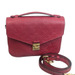 Pochette Metis Empreinte Crossbody in Red with Strap