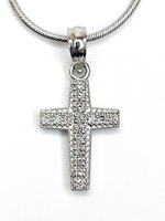 Beauty in Faith: 14KT White Gold Cross Pendant Necklace