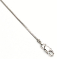 Beauty in Simplicity: 14K White Gold Snake Chain 18"