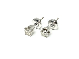  Daring 14Kt White Gold .55 ctw Diamond Stud Earrings screwbacks