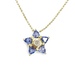 14K Yellow Gold Chain with 10K Tanzanite Star Pendant 16.5"