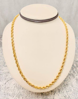  Hard Flex: 14Kt Yellow Gold Rope Chain over 20 inches