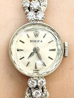 Closet Must-Have: Rolex Watch Adorned with diamonds 14kt Band