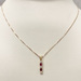  Enchanting 14K Diamond Ruby Pendant: Radiant Together With a Gold Chain