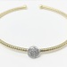  Radiant 18Kt Two-Tone Diamond Bangle Adorned with Natural Diamonds