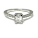 A Symbol of Love: 14Kt White Gold Engagement Ring Emerald Cut Center 