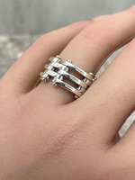  Tiffany & Co. Gate Ring Combination: Silver 0.925% And 18Kt Yellow Gold