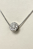  Dainty and Chic: 14Kt White Gold Necklace .25 ctw