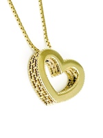 Enchanting 14KT Yellow Gold Heart Pendant Necklace