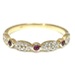  A Ring With Colorful Personality: 14KT Yellow Gold Diamond & Ruby Ring