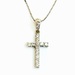 Add Up To Your Glam: 18Kt White Gold Cross .15 ctw Pendant Necklace