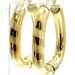  Gleaming Radiance: 18K Yellow Gold Two-Tone Hoop Earrings