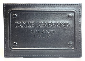 Keeping It Simple: Dolce & Gabbana Embossed Logo Leather Card Holder