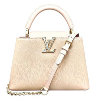 Louis Vuitton Limited Edition Capucines Taurillon Mother of Pearl Metallic Pink