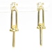  Elegant 18K Yellow Gold Chain Earrings