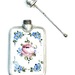 Floral Art Deco Sterling Silver Guilloche Enameled Purse Perfume 